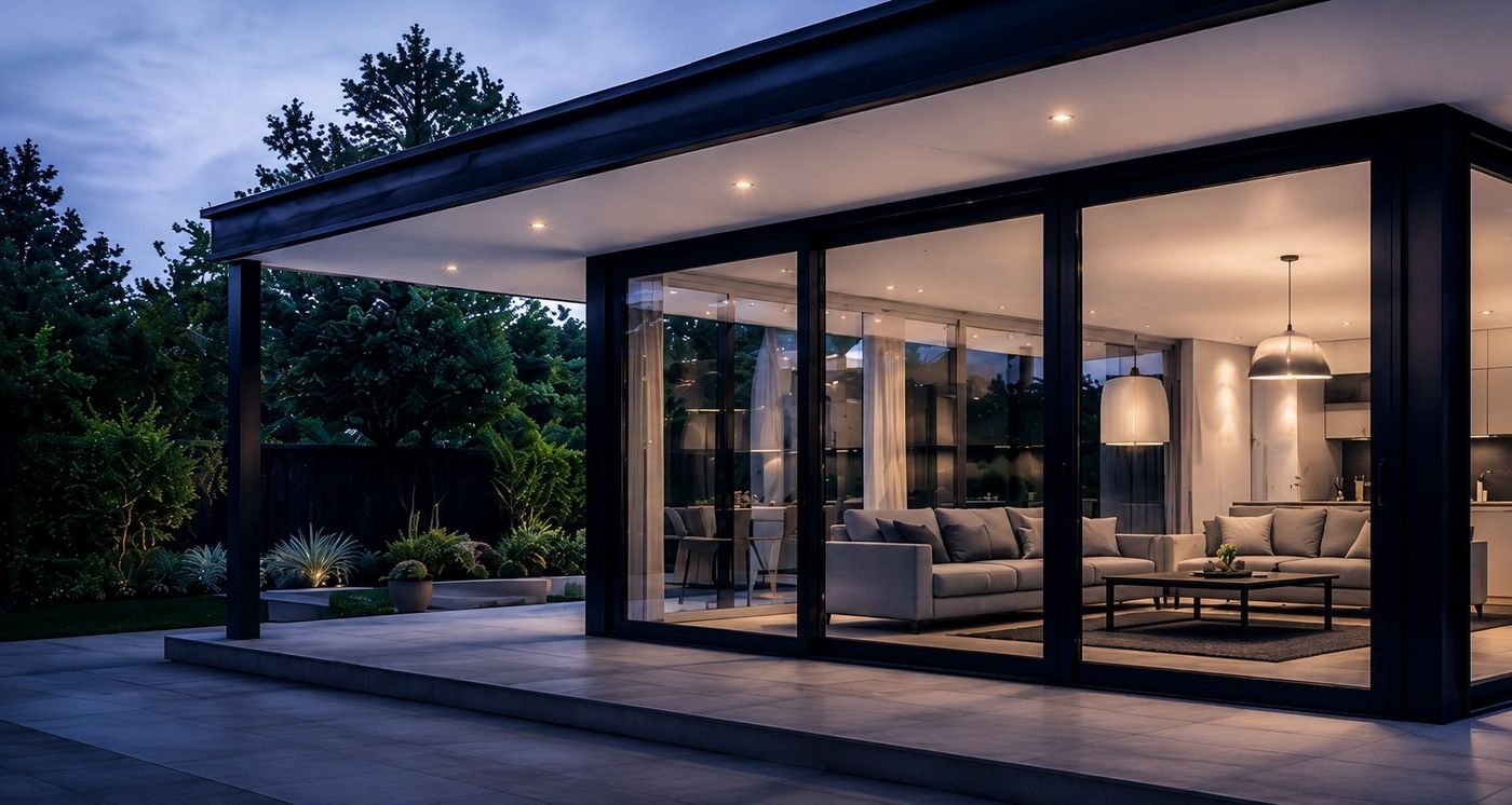 Vivienda moderna con carpintería de aluminio de alta calidad